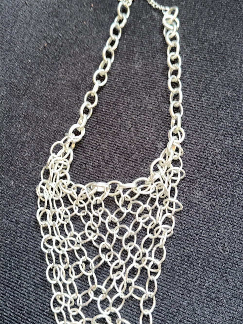 Silver Multi-Chain Statement Necklace